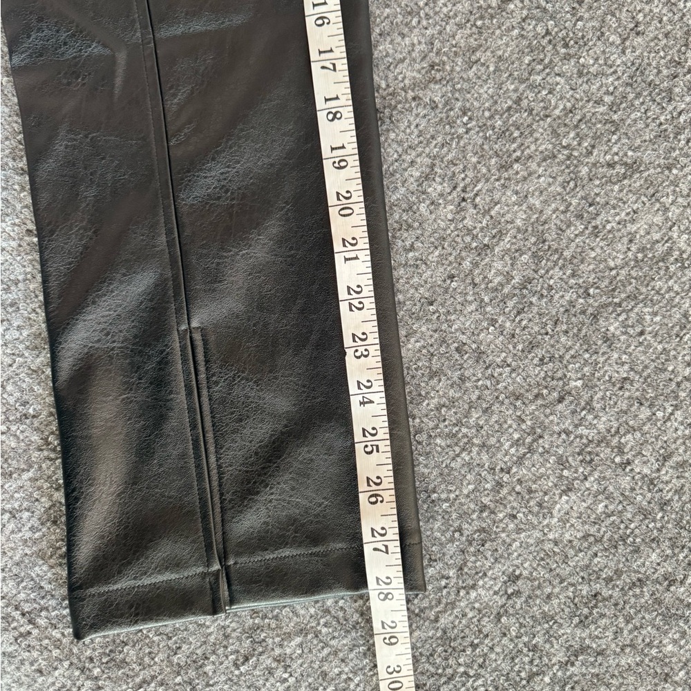 Wildfox Women’s Faux Leather Slit Hem Straight Leg Pants Size‎ Small - Picture 8 of 16